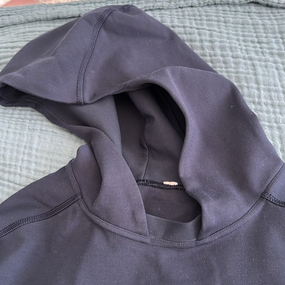 Lululemon Double-Knit Cotton Hoodie ,Navy ,Size M,Casual Large Zip Front Pocket - Picture 2 of 5